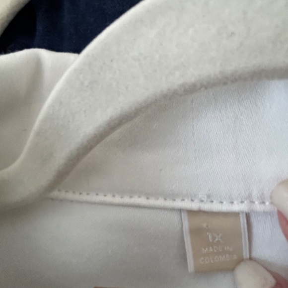 White Michael Kors Lightweight Denim Jacket 1x NWOT - Picture 4 of 5